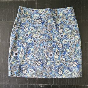 Talbots Paisley Print Pencil Skirt Size 4